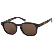 Botaniq Vintage Distinct Square Sunglasses - Black/Brown Tort