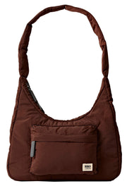 Bolso pequeño Roka Belsize Taslon reciclado - Marrón chocolate