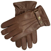 Guantes de cuero Dents Whitchurch Deerskin - Marrón nogal