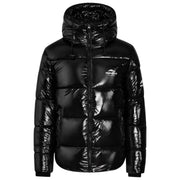 Helvetica Mountain Pioneers Chaqueta de plumas con capucha Viber - Negro