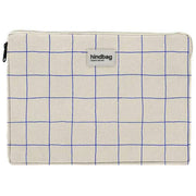 Maletín para portátil Hindbag Ava Small de 13 pulgadas - Blanco roto/Cuadros azules