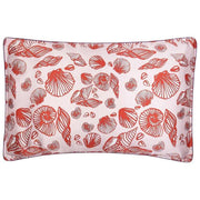 Jessica Russell Funda de almohada de seda Flint Shells - Rojo/Rosa