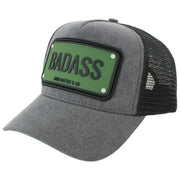 Gorra trucker de goma John Hatter Badass - Gris/Negro/Verde