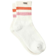 Calcetines Roka Windsor Stripe Crew - Mandarín/Rosa