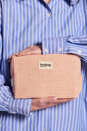 Neceser tejido Hindbag Leon - Coral Pink