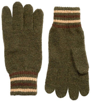 Guantes de punto acanalado Dents Salcombe - Verde oliva