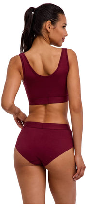 Falke Bralette tipo corpiño con estampado Daily Comfort, paquete de 2 - Rojo