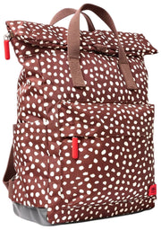 Mochila mediana de lona reciclada Roka Canfield B - Marrón Spot