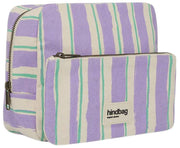 Hindbag Alix Neceser Extra Grande - Verde/Parma Stripes