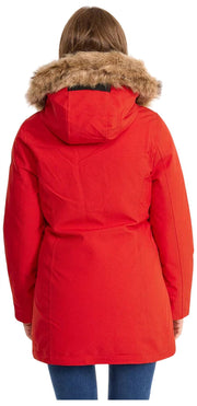 Helvetica Mountain Pioneers Parka con capucha Lilli - Rojo/Natural