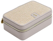 Joyero de viaje de lujo Stackers - Rafia topo