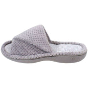 isotoner-popcorn-turnover-open-toe-slippers---pale-grey-34523370