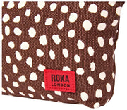Roka Maida Vale Bolso pequeño de lona de algodón - Punto marrón