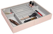 Organizador de cajón de maquillaje Stackers - Rosa rubor