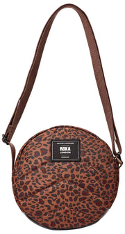 Roka Paddington Bolso Bandolera Pequeño De Lona Reciclada - Mini Leopard Brown