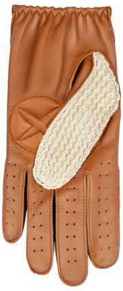 Guantes de conducción de cuero The Suited Racer Hatcher de Dents - Cognac Tan