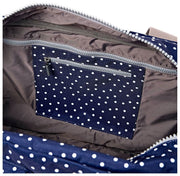 Bolso de viaje Roka Gatwick mediano de lona reciclada - Lunares azul marino