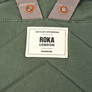 Mochila Roka Hampton pequeña de lona de algodón - Willow Green