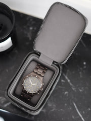 Caja para relojes de viaje mini con cremallera Stackers - Gris pizarra
