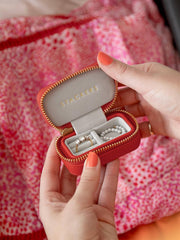 Joyero de viaje con cremallera Stackers Petite - Rojo