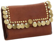 Monedero Campomaggi Felloniche Stud - Cognac Tan