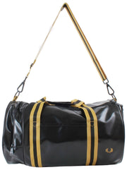 Fred Perry Bolso Barril Clásico Con Tipped - Negro/Dorado