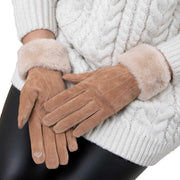 isotoner-three-point-suede-smartouch™-gloves---tan-34518545
