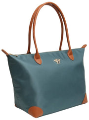 Bolso tote grande Shoreditch de Alice Wheeler London - Verde azulado