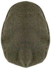 Gorra plana Dents Grafham Herringbone Tweed - Verde Bosque