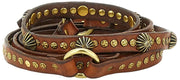 Cinturón de cuero con tachuelas Cinture Campomaggi - Cognac Tan