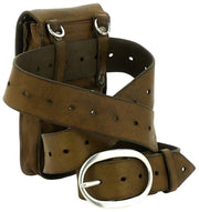 Bolso con soporte para teléfono Campomaggi Siena Stud - Verde militar
