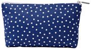 Roka Maida Vale Bolso mediano de lona de algodón - Lunares azul marino