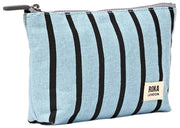 Roka Maida Vale Bolso pequeño de lona de algodón - Rayas azules