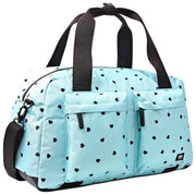Bolso de viaje Roka Gatwick mediano de lona reciclada - Estampado de corazones Azul