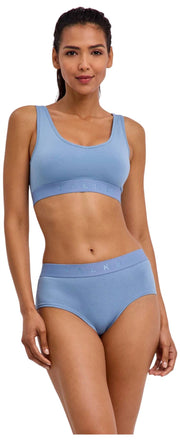 Falke Bralette estilo bustier con estampado Daily Comfort, paquete de 2 - Beige/Azul