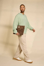 Maletín para portátil Hindbag Ava Medium de 15 pulgadas - Leopardo Canela Marrón