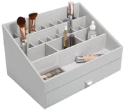 Organizador de maquillaje extragrande Stackers - Gris guijarro