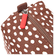 Neceser pequeño de lona de algodón Roka Mayfair - Brown Dot