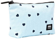 Roka Maida Vale Bolso pequeño de lona de algodón - Estampado de corazones Azul