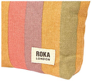 Roka Maida Vale Bolso pequeño de lona de algodón - Rayas multicolores descoloridas