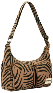 Bolso de hombro Hindbag Emile con múltiples bolsillos - Cinnamon Tiger Brown