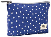 Roka Maida Vale Bolso pequeño de lona de algodón - Navy Polka Dot