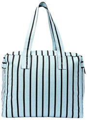 Roka Sloane Bolso de hombro mediano de lona de algodón - Rayas azules