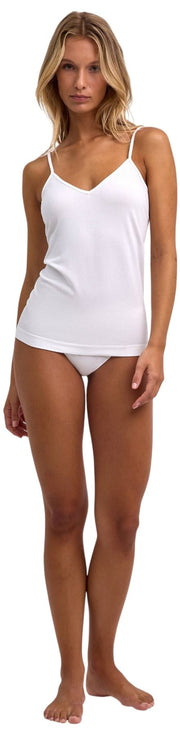 Falke Daily Top Spaghetti Sin Costuras - Blanco