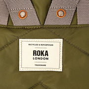 Mochila mediana Roka Canfield B de nailon reciclado - Verde cebollino