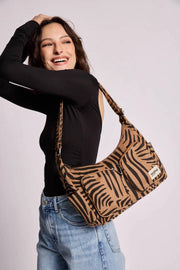 Bolso de hombro Hindbag Emile con múltiples bolsillos - Cinnamon Tiger Brown