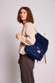 Mochila Hindbag Eliot - Terciopelo Azul Marino