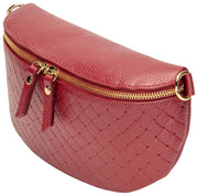 Bolso bandolera tejido Elie Beaumont - Rojo sangre de buey
