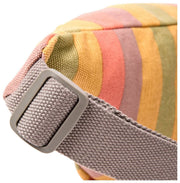 Riñonera pequeña de lona de algodón Roka Mill Hill - Faded Multi Stripe