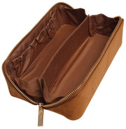 Maleta de tren pequeña de ante Kensington de Alice Wheeler London - Fudge Tan